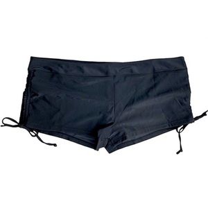 Rosegal Black Cinch Tie Sides Swim Shorts